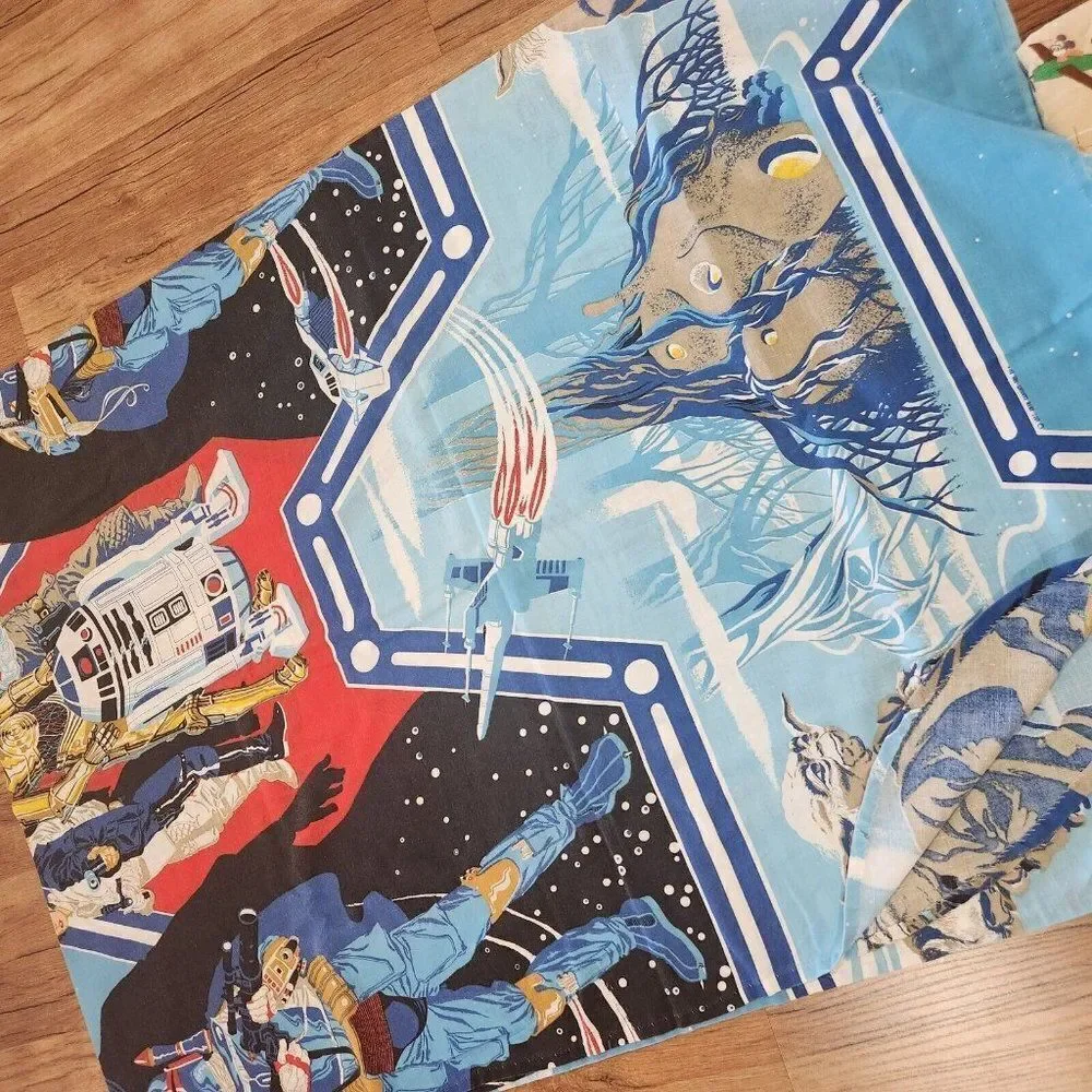 Vintage 70s Star Wars Empire Strikes Back Bedspread Darth Vader Full Size Cover